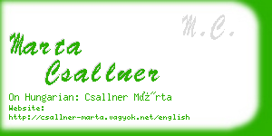 marta csallner business card